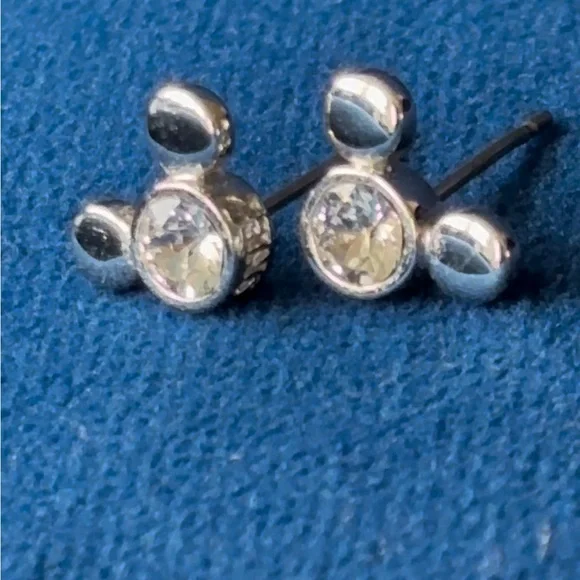 Disney Parks Arriba Bros. Rhodium Mickey Icon Earrings - Picture 6 of 7